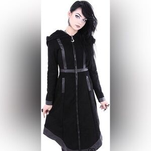 RE Style Moon Witch Coat - Gothic, Occult Symbols Winter Coat
